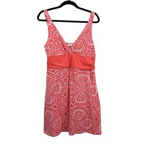 Patagonia Margot Sleeveless Cotton Orange Floral Dress Size L